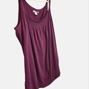 ❤️Old Navy Maternity Shirt Size: Medium Short Sleeved Tank Top Purple / Eggplant